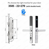 TTLock APP Waterproof Fingerprint Password Smart Lock For Outdoor Pull Push Sliding Aluminum Door 2885/ 3585/ 4585 /6085 Mortise
