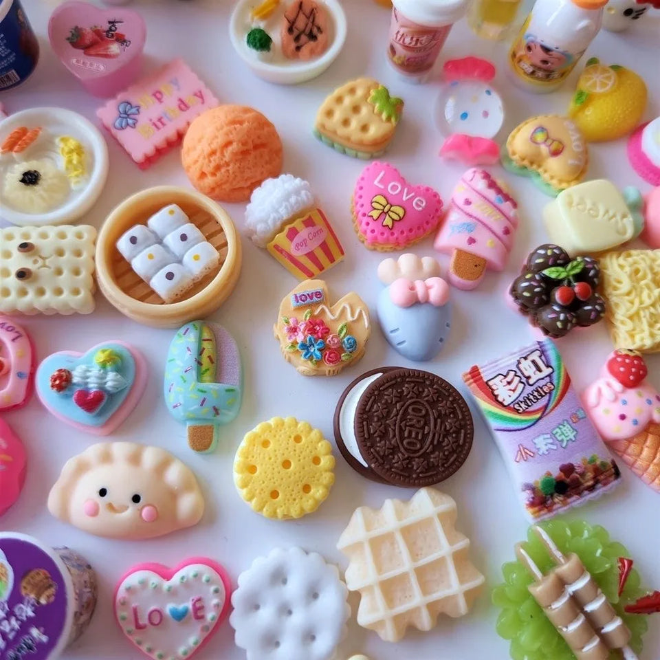 5/30/60pcs Mini Simulation Supermarket Snack Blind Bag Cute Children's Party Kitchen Accessories Blind Box Toys Randomly Sent