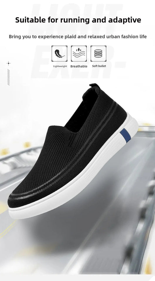 Men's Spring New Knitted Breathable Single Shoes, Dad's Shoes, Men's Casual Shoes, Comfortable Men's Shoes  sneakers