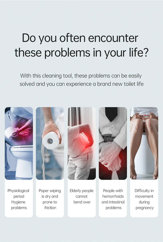 Bidet Attachment Ultra-Slim Toilet Seat Attachment Dual Nozzle Bidet Adjustable Water Pressure Non-Electric Ass Sprayer