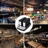 SucceBuy Wireless Restaurant Buzzer Pager 16 Coasters Paging Guest Calling System for Coffee Dessert Burger Shop Food Truck