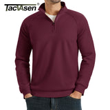 TACVASEN Heavyweight Quarter Zip Pullover Mens Winter Sherpa Lined Athletic Warm Sweatshirt Casual 1/4 Zip Golf Fleece Sweater