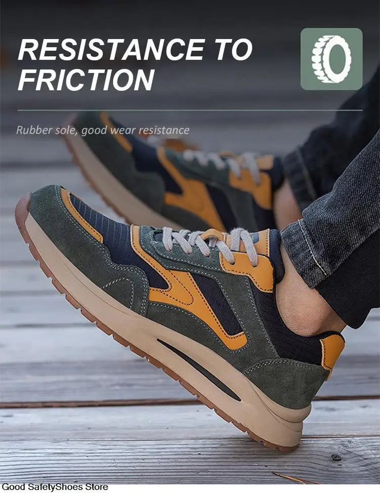 Lightweight Work Shoes Men Women Work Sneakers Boots Puncture-Proof Indestructible Shoes Breathable Steel Toe Safety Shoes Men