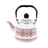 Classic Design Enamel Enamel Tea Kettle European Style Handmade Tea Pot Unbreakable No Whistling Water Kettle Restaurant