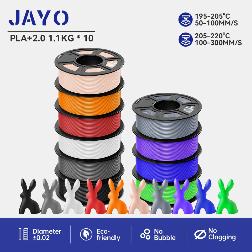 JAYO pla plus petg High speed matte PETG APLA 10Rolls  filament 175mm no bubbles smooth multiple colors optional for 3D printing