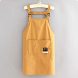 【Peace】Household Canvas Apron Oil-proof Can Wipe Hands Kitchen CookingMen Women Adult With Tool Pocket Fashion Coffee Over Apron
