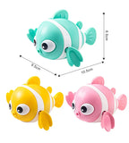 Hot sellingBaby Bath Toys Cute Swimming Fish Cartoon Animal Floating Wind Up Toys Water Game Classic Clockwork Toys For Toddlers
