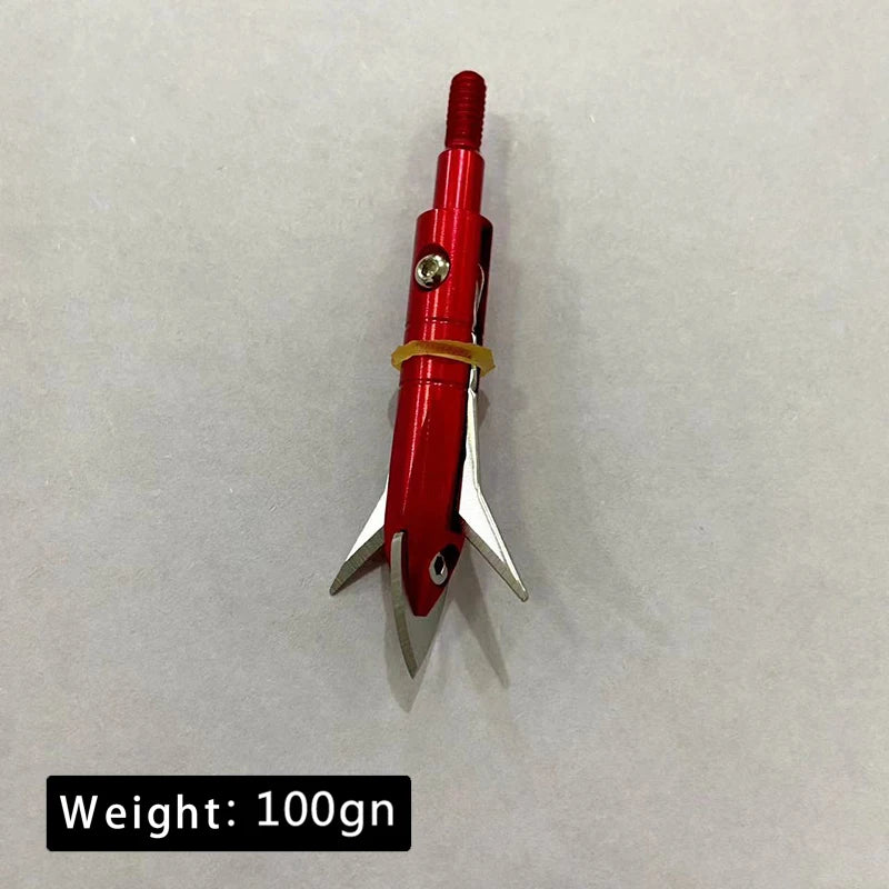 3pcs Hunting Broadhead 100gn-150gn ArrowHead Arrows Points for Compound Recurve Traditional Bow Crossbow Hunting Archery Outdoor