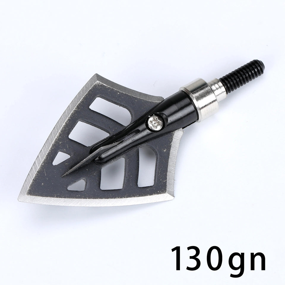 3pcs Hunting Broadhead 100gn-150gn ArrowHead Arrows Points for Compound Recurve Traditional Bow Crossbow Hunting Archery Outdoor