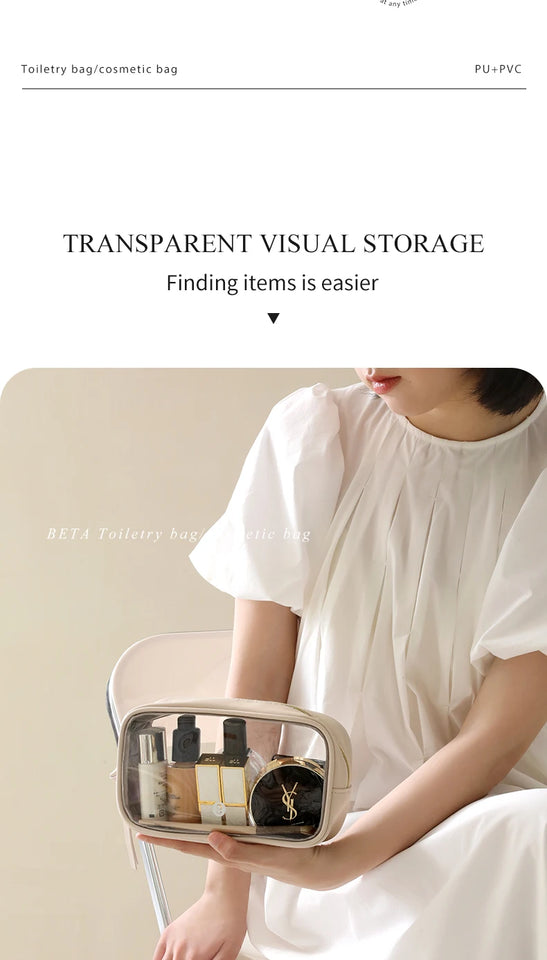 Tianzong Toiletry Bag Portable Travel Business Trip Cosmetics Bag Waterproof Transparent Cosmetic Bag