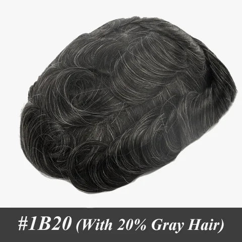 New Australia--Male Hair Prosthesis Toupee Men Lace and PU Breathable Men's Wig For Men Natural Hairline 6" Men's Hair System