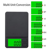 Digital Pocket Scale 1000g x 0.01g Weigh Gram Scale Mini Scale with Backlit LCD 7 Units Tare Battery Included Black for Kitchen