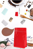 StoBag 50pcs 250g Coffee Beans Packaging Bag with Valve Aluminum Foil Heat Sealing for Powder Tea Nuts Storage Reusable Pouch