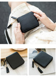 Women's Fringe Square Zipper Purse, Short Money Clip, All Simple Card Bag, Multi-functional Fashion Purse, New, 2024