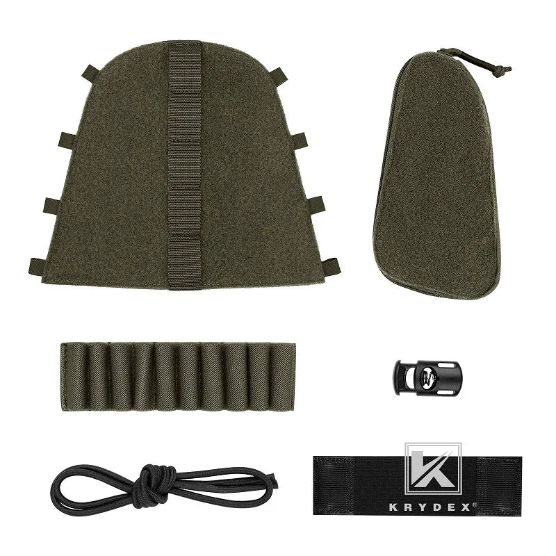 KRYDEX Tactical Rifle Stock Pack For Right Hand Cheeck Pad Buttstock Ammo Holder Hunter Utility Accessories Pouch