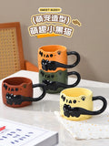 Cup Cat Stacking Cup Creative Mark Cup Drinking Cup For Guests Home Set Handle Ceramic Coffee Cup