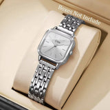 Fashion Square Women Watches Simple Ladies Quartz Wristwatch Reloj Mujer（Without Box）