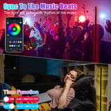 160cm Smart APP Bluetooth Corner Floor Lamp Dimmable RGB LED Ambient Light for Bedroom Gaming Room Christmas Decor Mood Lighting
