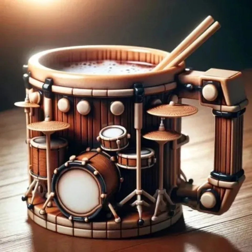 Resin Musical Instrument Coffee Mug Guitar Pattern Handcrafted Coffee Cup Durable Guitar Shaped Coffee Cup for Home Kitchen