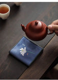 Double-sided tea towel, thickened tea cloth, absorbent towel, tea set, coffee table, tea tray, tea tablecloth, matcha table tea