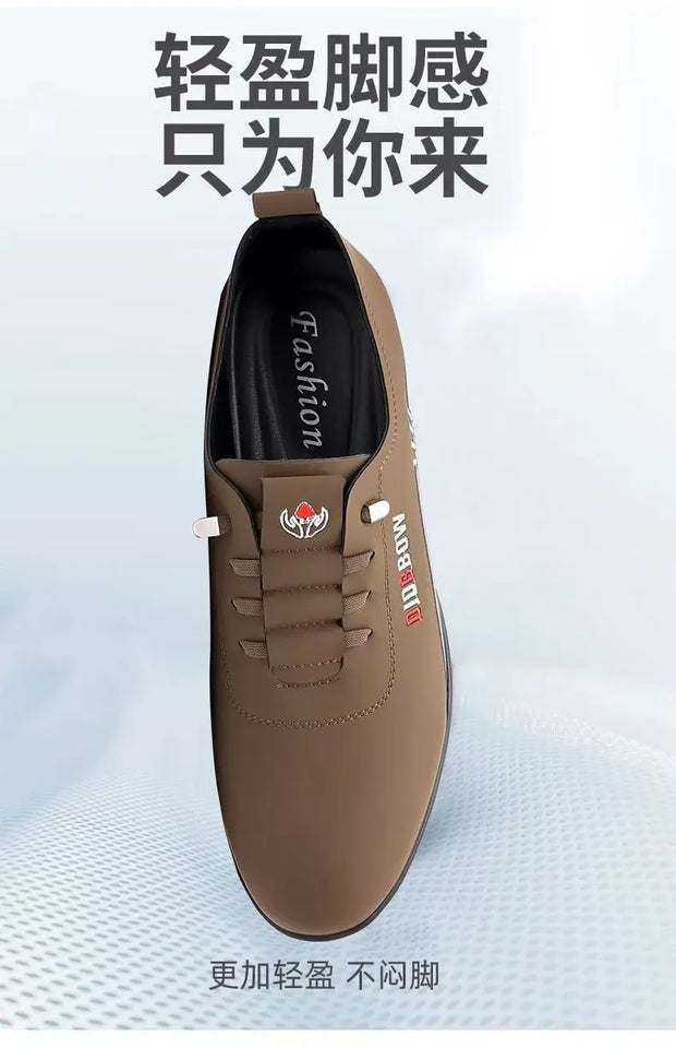Retro Leather Shoes for Men Summer 2025 New Outdoor Lightweight Men's Loafers British Peas Shoes Men's Moccasins Tenis Masculino