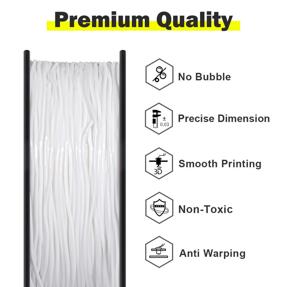 GEEETECH 5Rolls 3D TPU Flexible Filament TPU material 1.75mm Plastic Vacuum Packaging, Non-Toxic High Quality Safe,fast ship