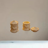1Pcs Dollhouse Miniature Carousel Mini Storage Box Model Doll House Accessories Coffee Storage Case Home Decoration Toy