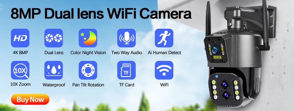 Outdoor Street IP66 Tuya Smart Home IP Camera WIFI Audio Record Waterproof 5MP Wireless CCTV Dome Camera Smart Life APP P2P