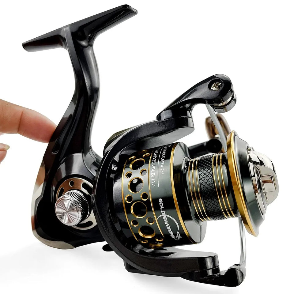 Spinning Fishing Reel 2000-7000 All Metal Spool 8-10KG Power Hard Gear Light & Tough Body Smooth Long Casting Coil