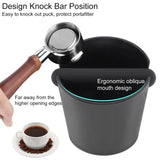 Serviceable Shock Absorption Coffee Knock Box with Espresso Cleaning Brush, Removable Knock Bar Espresso Dump Bin