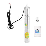 24V DC Submersible Well Pump for Solar System Stainless Steel 65m Deep Water Pump Pure Copper Motor 370W 2m³/h Flow for Farm