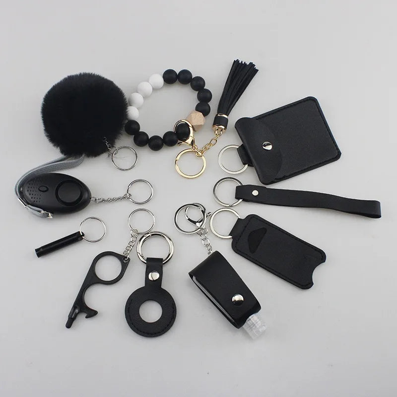 Self Defense Security KeychainSafety Keychain Full Set Set with Personal Alarm Protective Keychain Accessories for Women Girls