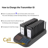 Wireless Restaurant Pager System Touch Panel Wireless Calling System Food Pager Guest Paging System for Coffee Shop Bar
