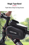 Bicycle Bag Touch Screen Phone Case Holder Large Capacity Top Frame Tube Bag MTB Road Bike Bag Phone Case Cycling Accessories