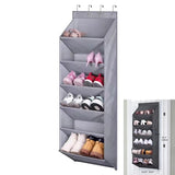 Multi-pockets Wall Storage Bag Large Over Door Hanging Shoe Organiser Behind Doors with 4 Metal Hooks Shoes Rack Storage Bags