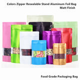 100pcs Silver Dumb Aluminum Foil Bags Heat Seal - Top Open Mylar Foil Bag Matte Surface Plastic Food Package Spices/Sauce Pouch