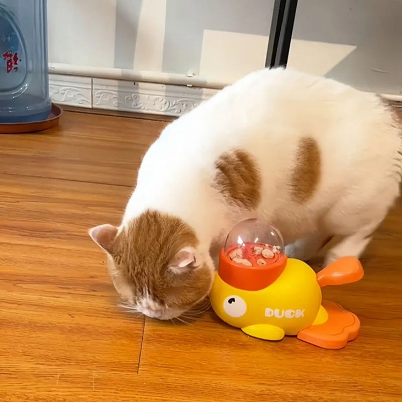 Little yellow duck pet leaking device pet interactive toys educational training device pet feeding device puppy leaking toys
