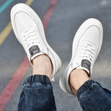 Genuine Leather Men Skateboard Shoes Youth Sneakers Designer Brand Vulcanize Footwear Fashion Male Casual Shoes New Trend Flats