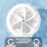 Portable Turbo Washing Machine Hight Power Mini Ultrasonic Washer for Baby Clothes Underwear Socks Business Trip Travel USB