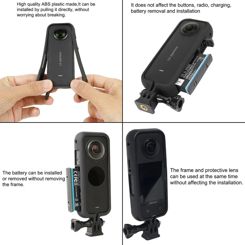 Accessories Set for Insta360 X3 X4 X5 Lens Guard Screen Protector Storage Bag Silicone Case Lens Cap Protective Frame Insta 360