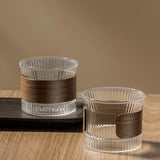 Glass Coffee Mug Japanese Style  Walnut Cup SleeveTransparent Kawaii Cup Coffeeware Beautiful Tea Mugs Beer Mug Cute Mug