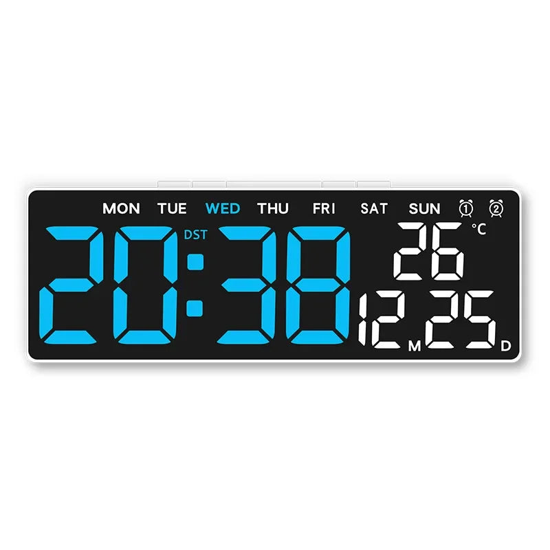 Digital Led Alarm Clock Temperature Date and Week Display Table Clock Night Mode Brightness Adjustable Electronic Alarm Clocks