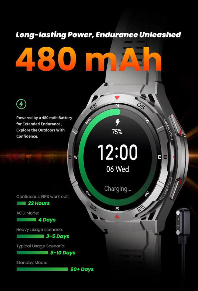 X2B Smart Watch GPS Positioning Men Outdoor Sport Bluetooth Calling AI Voice Health Monitoring Fitness Tracker X2-B Smartwatch