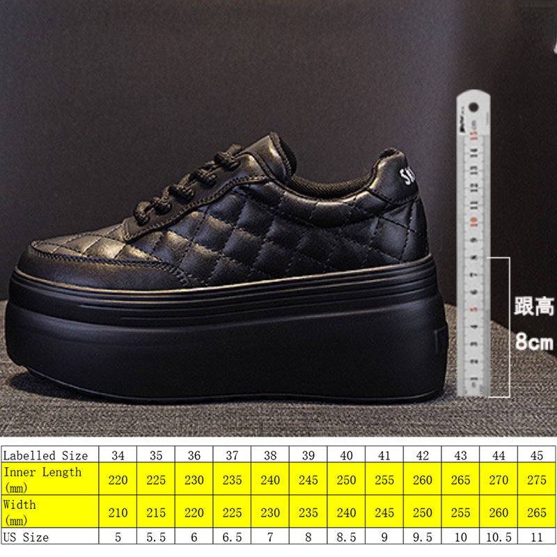 Fujin 8cm New Sewing Genuine Leather Platform Wedge Ankle Boots Chunky Sneakers Women Comfy Spring Autumn Supportive Pumps Shoes