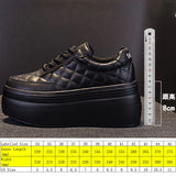 Fujin 8cm New Sewing Genuine Leather Platform Wedge Ankle Boots Chunky Sneakers Women Comfy Spring Autumn Supportive Pumps Shoes