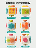 6 in 1 Montessori Educational Toys Sensory Busy Board Baby Practice Skills Cube Fidget Educational Toys for Girl Boy gift