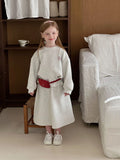 2025 Autumn Winter Girls' Outfit Vacation Children Letter Print Sweatshirt 2piece Set Skirt Casual Pullover Top 3y-10y Suit