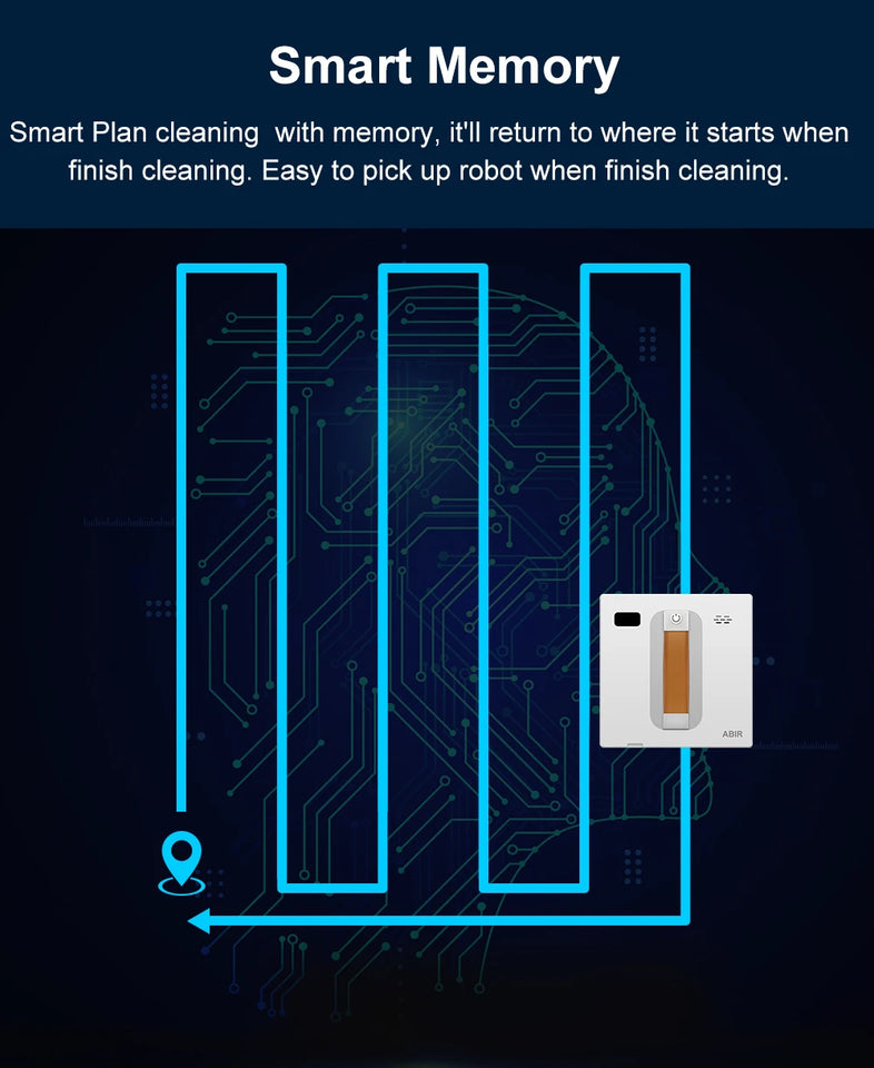 ABIR WD8 Window Cleaning Robot, Dual Ultrasonic Spray, AI intelligent Wipping, Updated Laser,Smart Home Glass Wall Washing