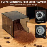 Automatic Burr Mill Coffee Grinder Electric Coffee Bean Grinding With 28 Adjustable Gears for Espresso French Press Drip Coffee