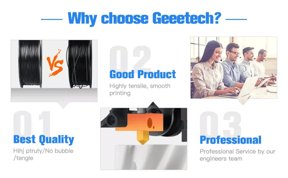 GEEETECH 5 rolls 3D Silk PLA Filament 1Kg/roll 1.75mm Spool Wire For 3D Printer Material,Safety, Vacuum packaging, special color